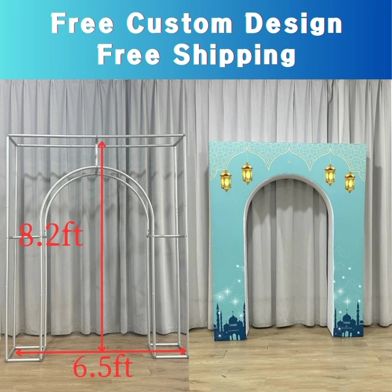 3D Wedding Arch Open Door Backdrop Stand Arch Wall For Birthday, Baby Shower, Wedding,Party Decoration, Balloon Decoration