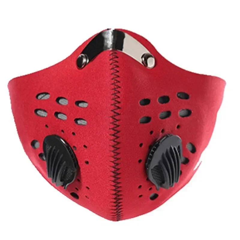 Máscaras faciales reutilizables para deportes al aire libre para hombres, máscaras a prueba de polvo, máscara de polvo de carbón activado con filtro adicional de algodón, Cosplay de Halloween