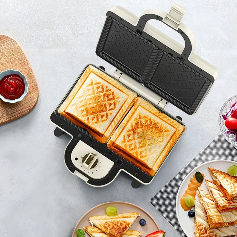 

Double Sliced Sandwich Maker, Thickened Edge Banding Toast Toast Household Multifunctional Breakfast Maker Artifact