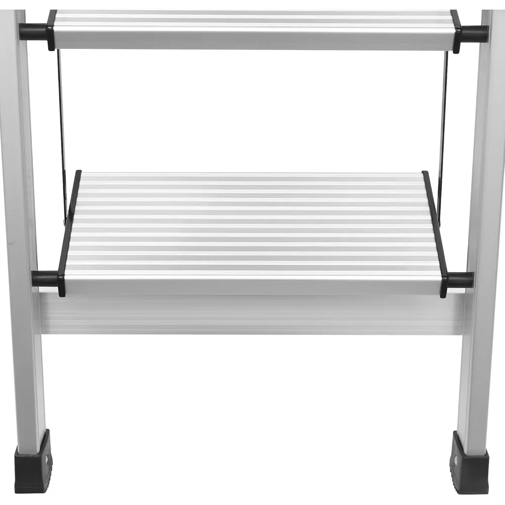 سلم سرير بطابقين RV قابل للتعديل بخمسة خطوات مع دواسات مضادة للانزلاق - تركيب جداري وأرضية قابل للطي لسلامة معززة #4