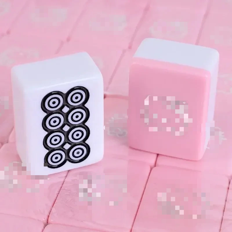 customizable，Hand rubbing mahjong tiles pink medium large cute Internet celebrity No. 40 No. 42 mahjong