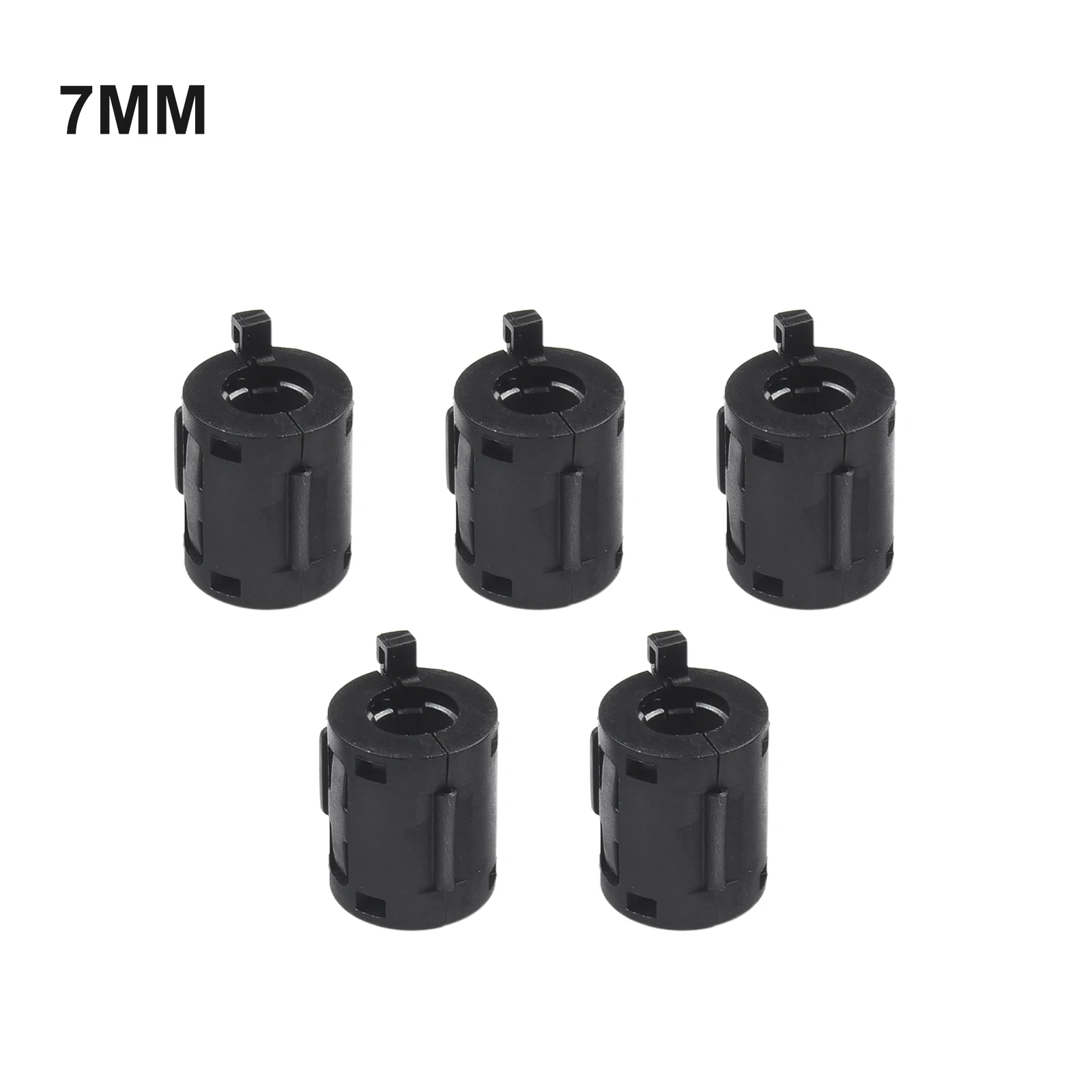 Five-Count For Ferrite Cable Core Choke Clips with Anti-Interference Snap and EMC Demagnet Filters for Signal Noise Reduction