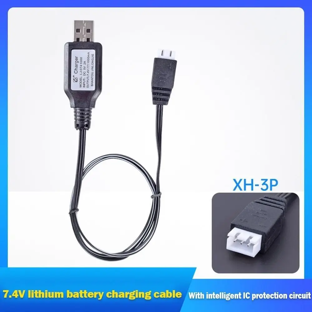 Portable 3.7V/7.4V/11.1V Battery Adapter XH-3P/XH4P/PH2.0/SM-3Pin Universal USB Charger 1000mAh/500mAh Power Supply