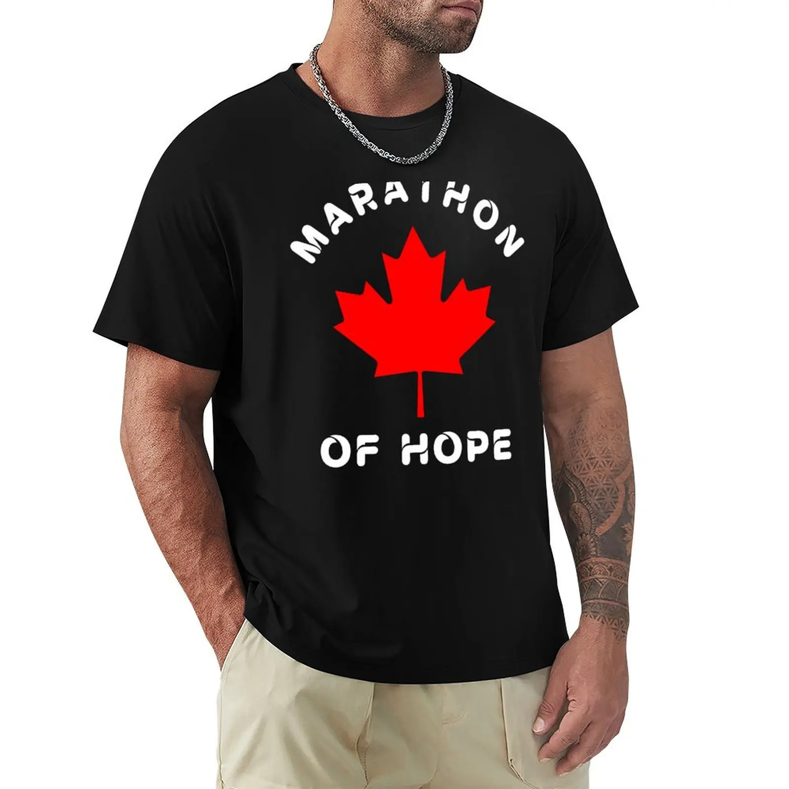 

TERRY FOX MARATHON OF HOPE T-Shirt summer tops funny meme t-shirts baggy shirts Men's t-shirt
