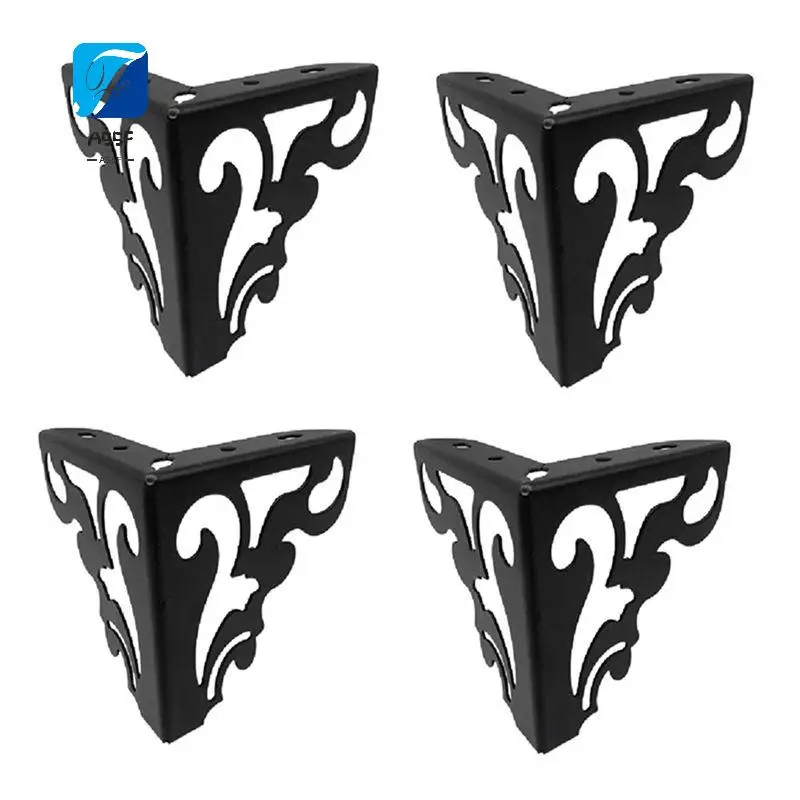 

A55F-4 шт./компл. металлические ножки для мебели, полые ножки для дивана, стула, стола, шкафа, кровати, аксессуары «сделай сам», ажурные мебельные ножки