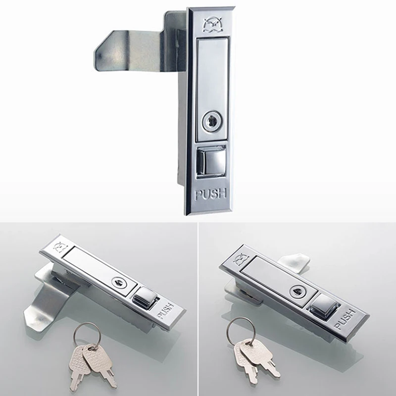 5PCS Zinc Alloy Industrial Panel Lock Push Button Pop Up Chassis Lock Machinery Equipment Lock Switch Electric Cabinet Door Lock