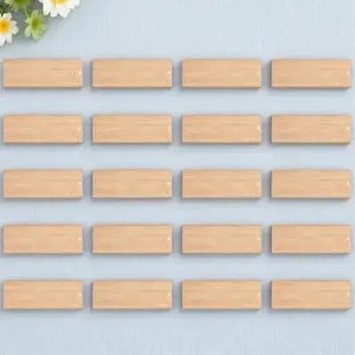 

20Pcs Bamboo Bookmark Blank DIY Craft Labels Creative Wooden Hanging Tags Gift Decoration for Birthday Christmas Party