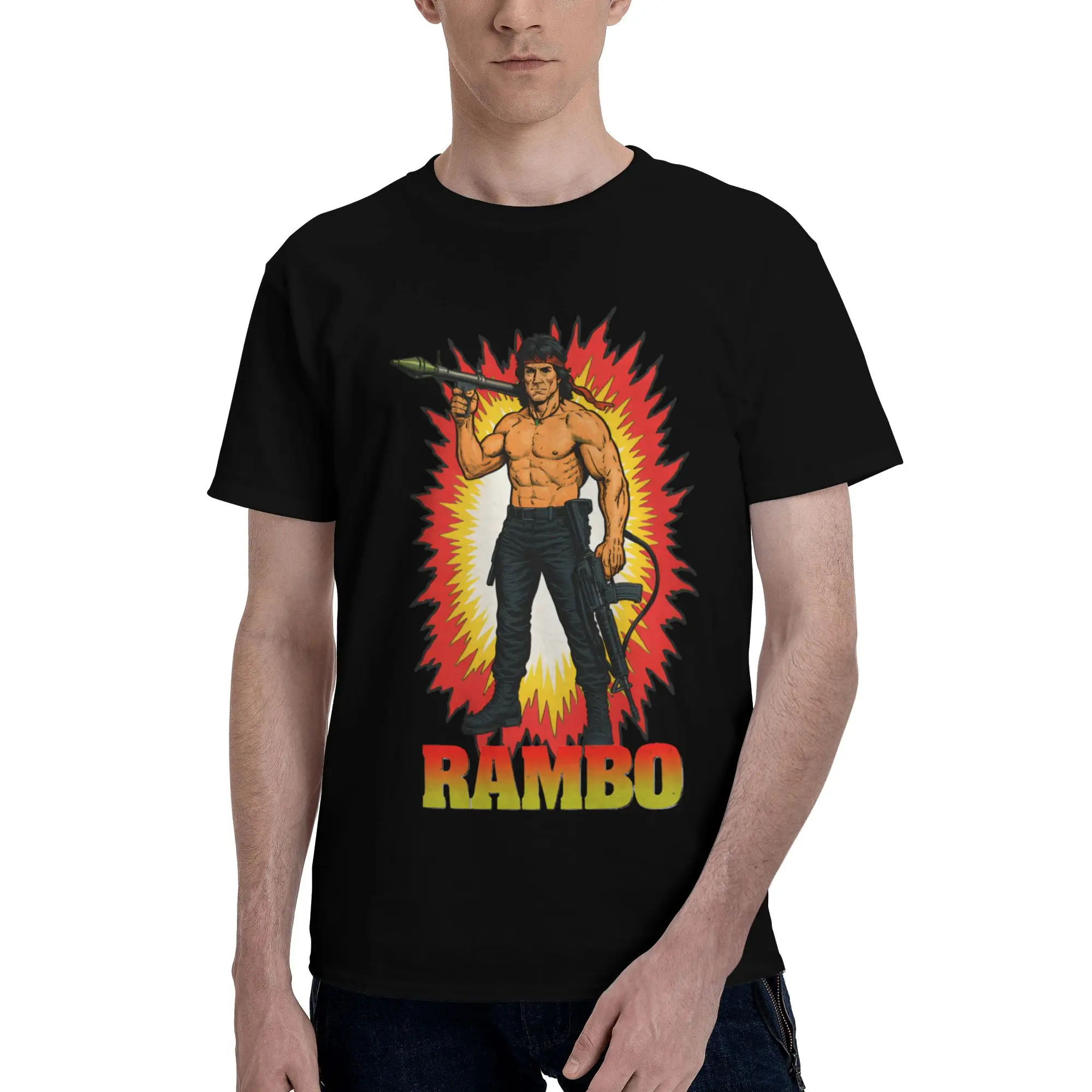 Men Women John Rambos T Shirt Pure Cotton New Arrival T-Shirt  Clothing Outfits