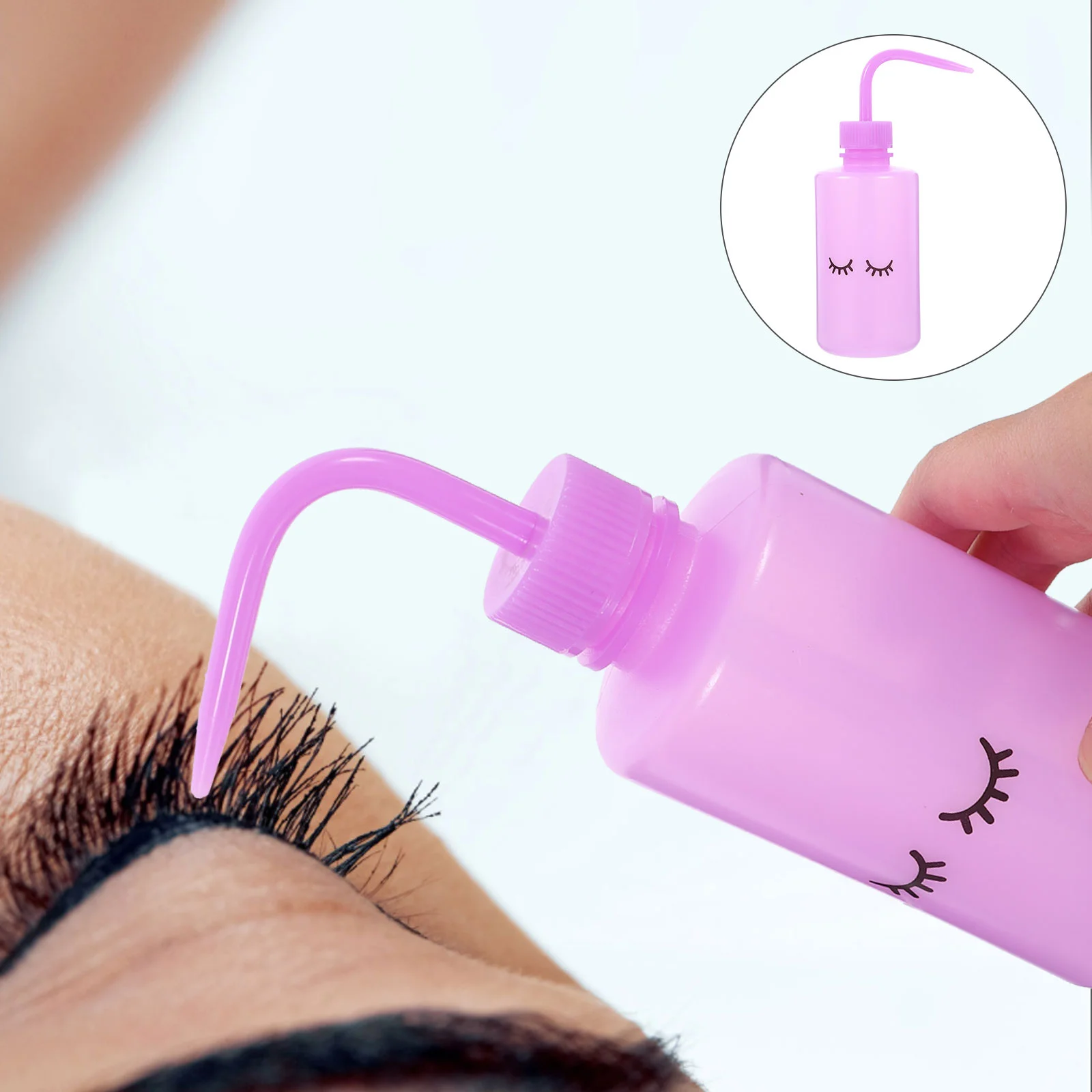 

2 Pcs Eyelash Cleaning Bottle Water for Extensions Wash Washing Squeeze Bottles Liquids Travel Spray