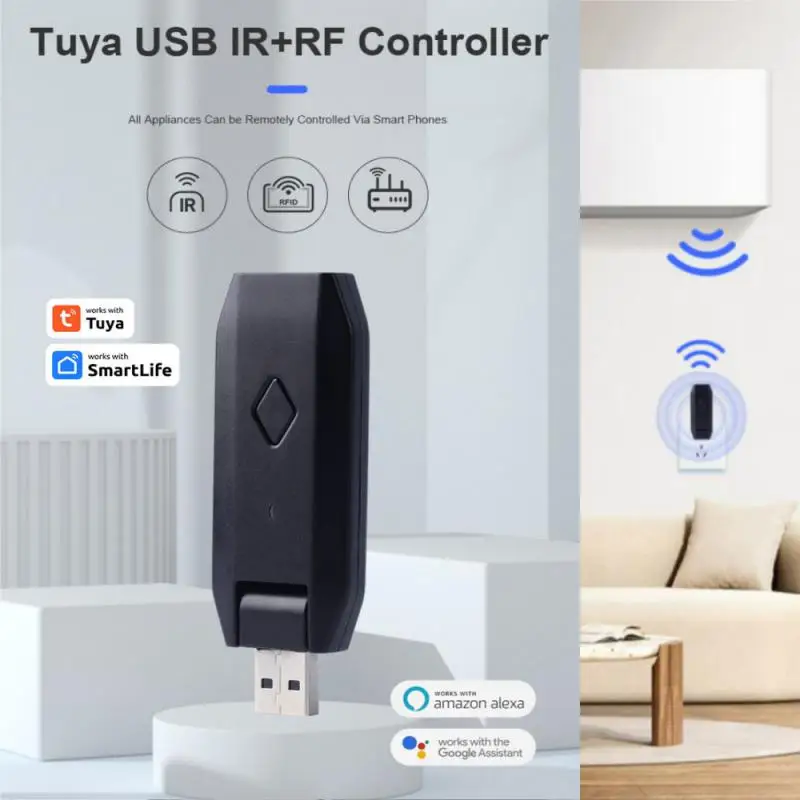 

Wiifi Remote 433 92 Mhz Infrared Dc5v/1a Tuya Remotely Controlled New Usb Smart Controller Foldable Smart Home Ir Rf Controller