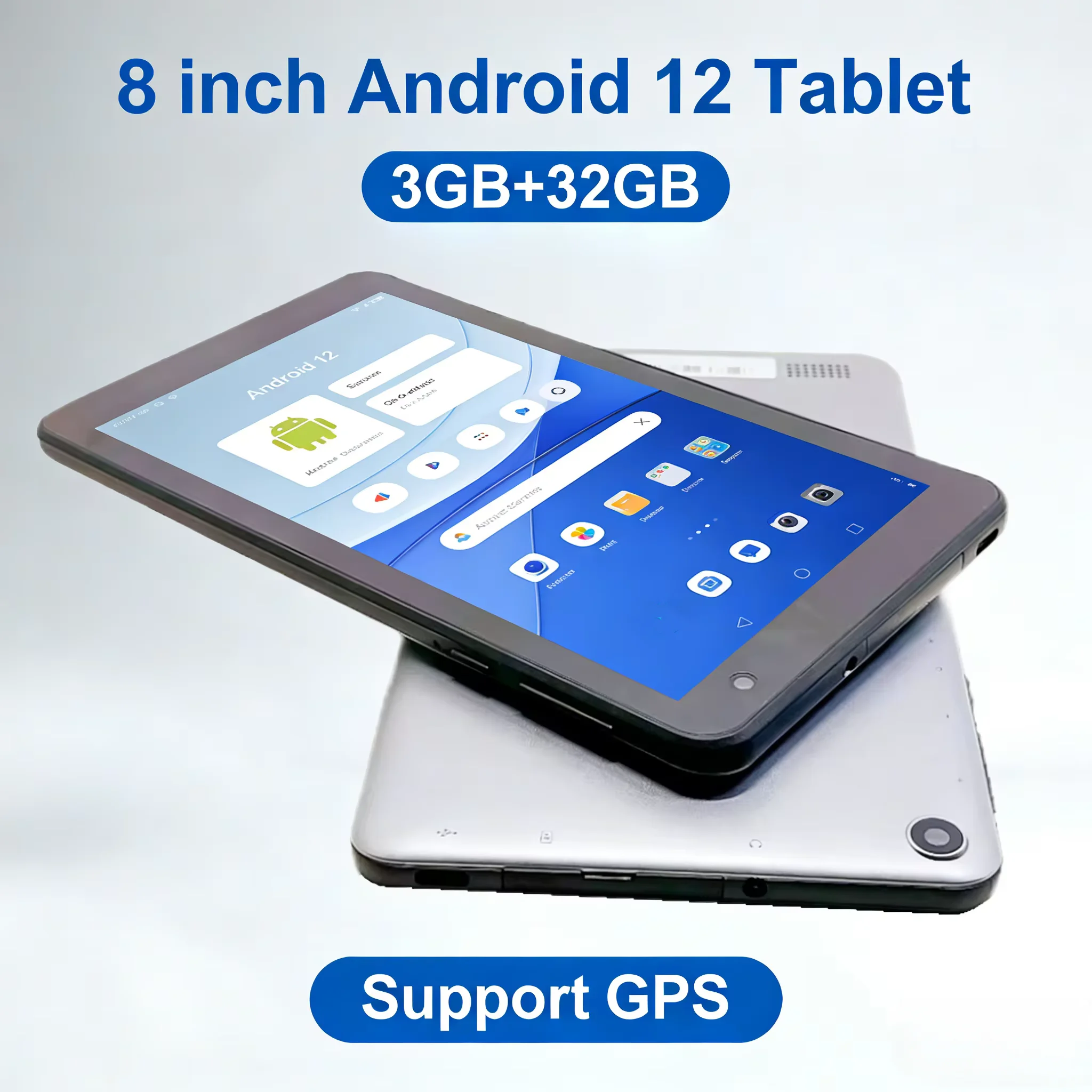 QP80 8 INCH Android 12 Tablet PC LCD MTK8168 Quad Core CPU 3GB RAM 32GB ROM WIFI Bluetooth5.0 4000mAh Support GPS