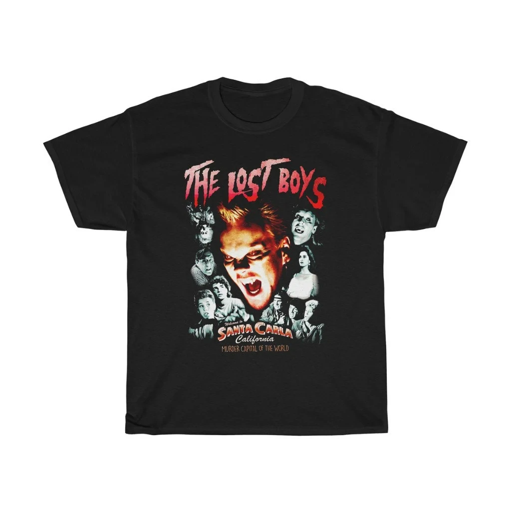 تي شيرت جرافيك لفيلم The Lost Boys مقاس كبير Y2k بأكمام قصيرة ملابس غير رسمية من القطن للشارع الهيب هوب ملابس نسائية للرجال تي شيرت Harajuku #3
