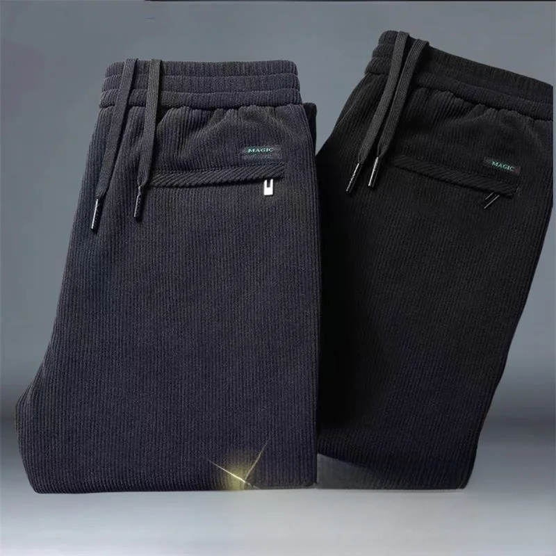 

Men's Thiened Fce Lined Work Trousers Casual Straight Leg Pants Autumn Winter Wear Resistant Dirt Proof Warmth Sports Lo...