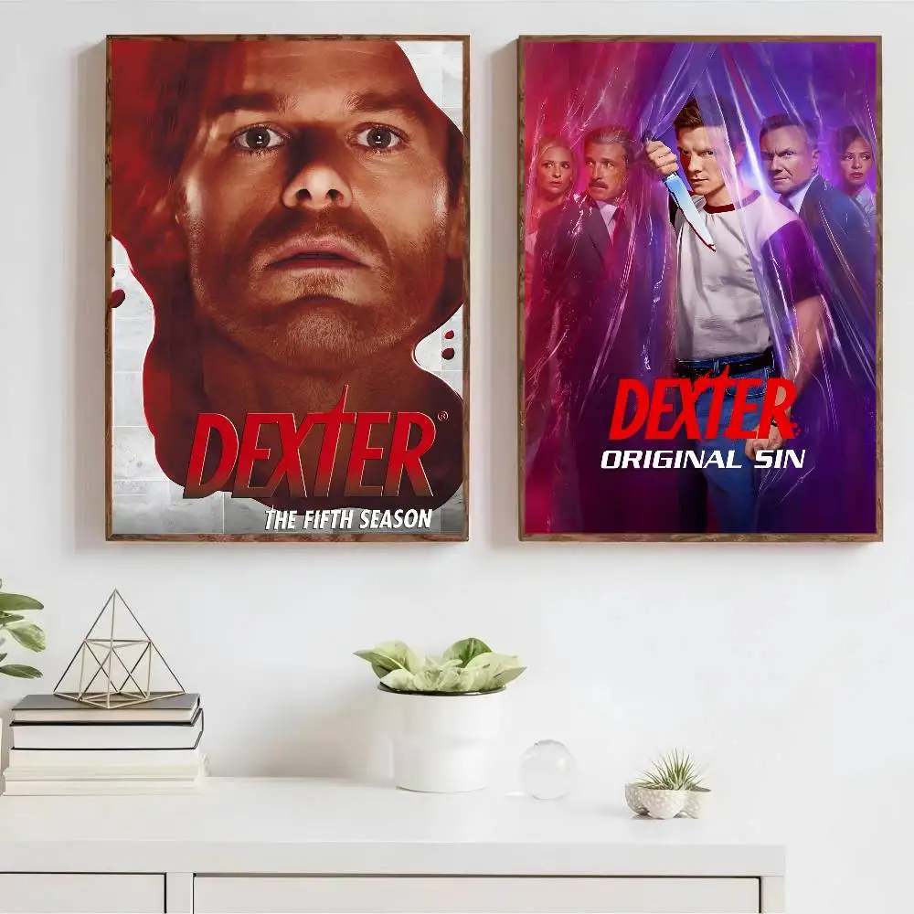 ديكستر الكلاسيكية خمر الملصقات ديكور اللوحة جدار الفن ورق الكرافت الأبيض Kawaii غرفة ديكور