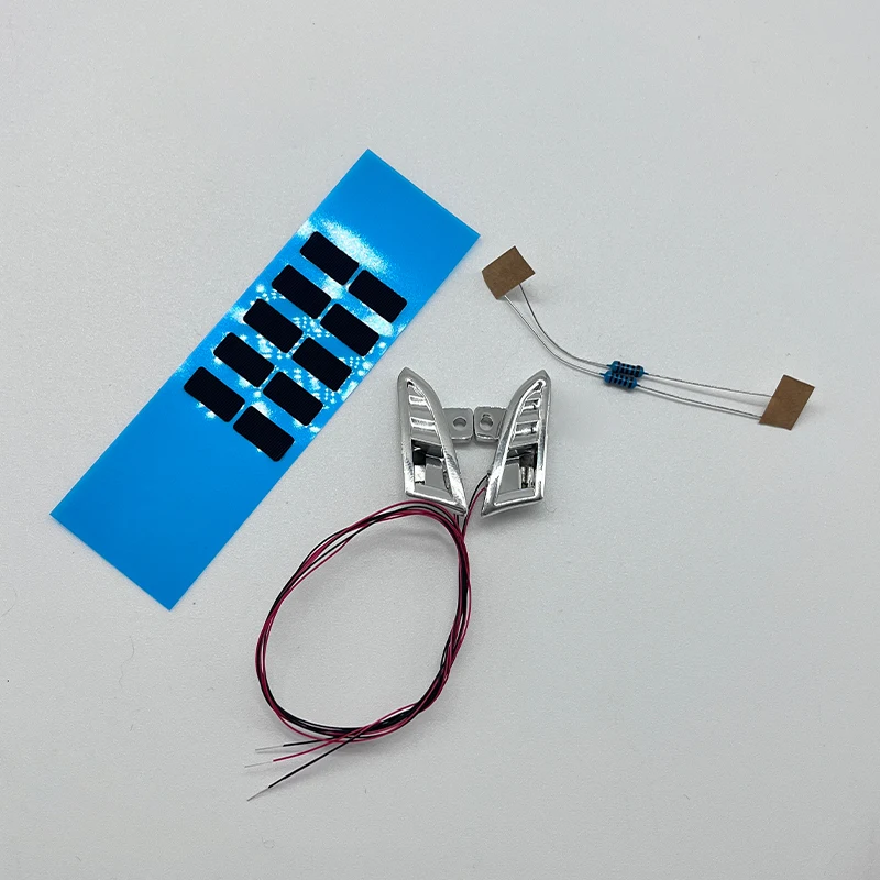 2pcs LED Front Spotlight Lamp for 1/14 Tamiya RC Dump Truck SCANIA 770S 6X4 56368 8X4 56371 Car Accessories