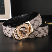 High Quality 3.4cm Canvas Leather Business Men Belt Luxury Brand Designer famous Beltsfor men Jeans Strap Male Buckle belt