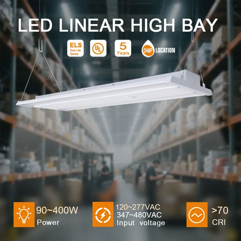 BBIER Suitable for Warehouses Garages Workshops Factories Commercial and Industrial 300W LED Linear High Bay Light