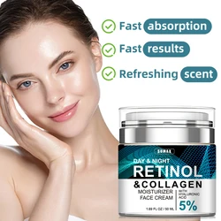 Sumax Retinol Collagen Face Cream 50ml Nawilżający krem z kwasem hialuronowym 5% Nawilżający Ujędrniający Rozjaśniający Pielęgnacja skóry