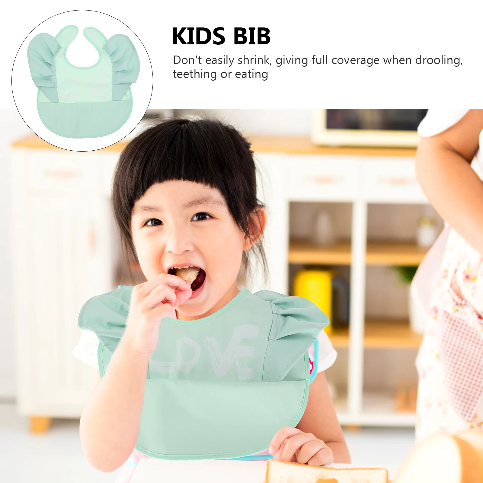 Borsa per riso impermeabile Bavaglini per neonati Genere neutro con grembiule raccogli cibo Grembiule in tessuto non tessuto Bava per neonato