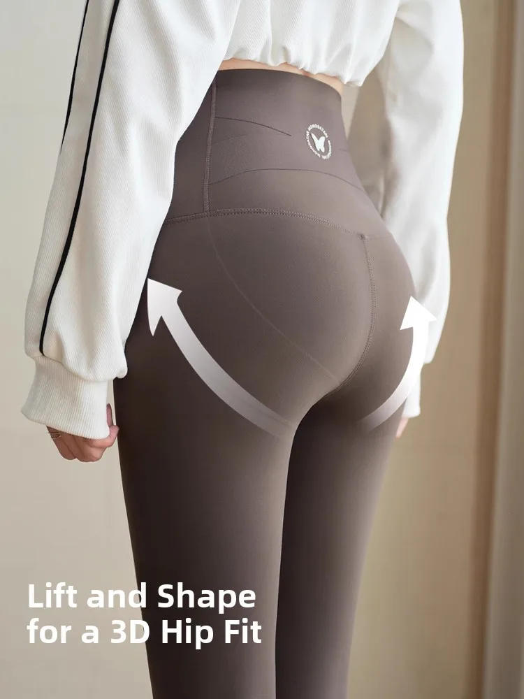 Calças de Yoga de Cintura Alta para Mulheres, Leggings de Alta Elasticidade que Levantam o Bumbum, Calças Longas para Esportes