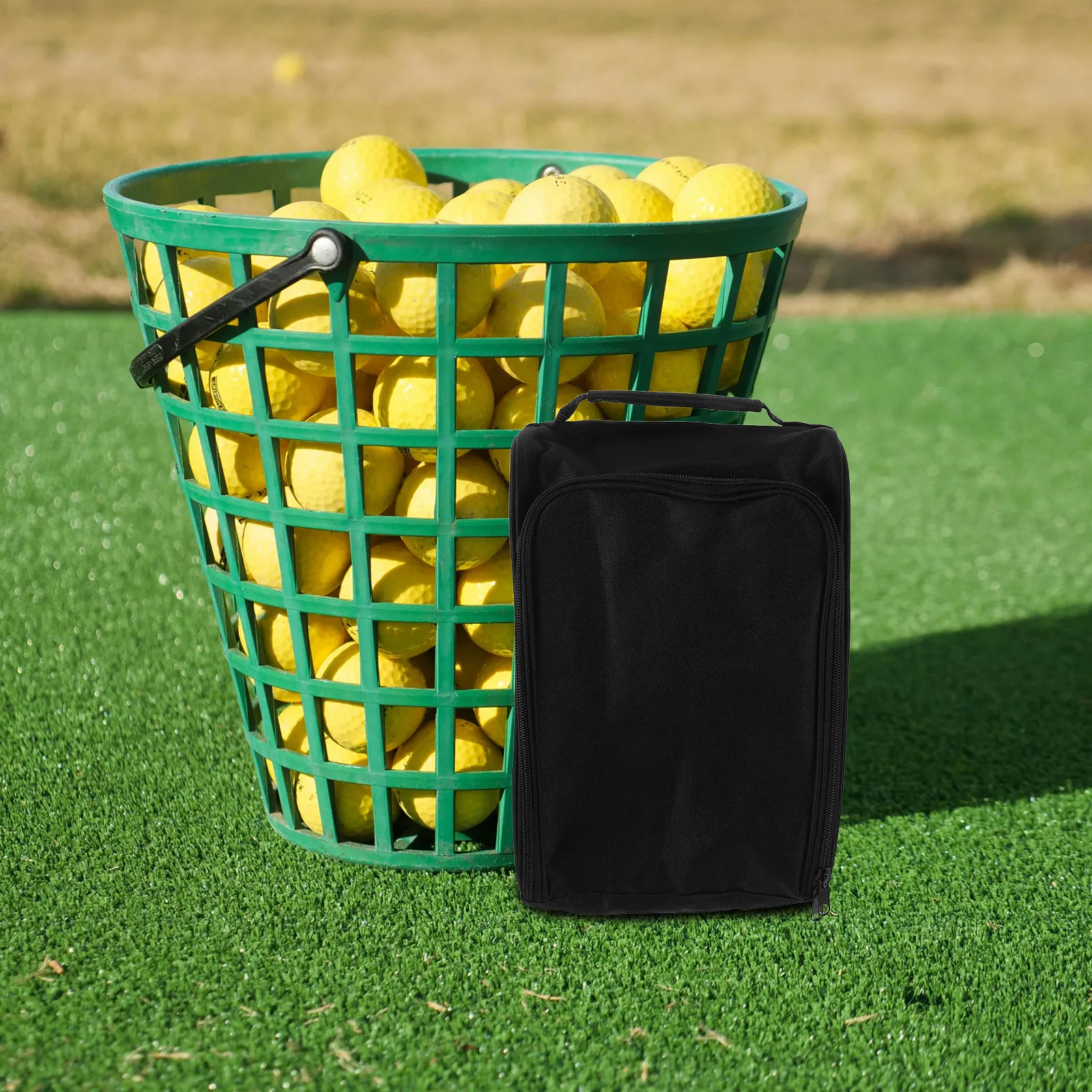 

Golf Shoe Bag Zippered Carrier Breathable Lightweight Travel Organizer Sports Storage Tote Case for Golf Baseball Soccer