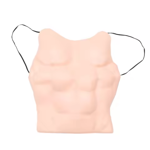 Eva Material Fake Pectoral Muscle Lightweight Funny Halloween Costume Reusable Chest Party Masquerade Performance Cosplay Prop
