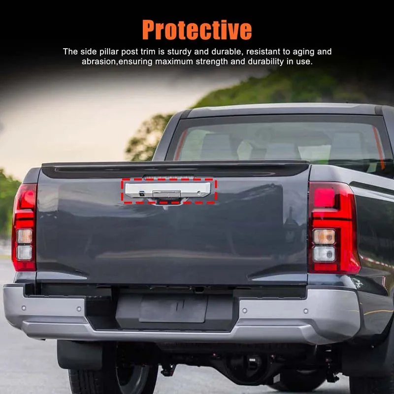 For Mitsubishi Triton L200 2024-2026 ABS Car Rear Tailgate Handle Frame Cover Trim Decoration Sticker Auto External Accessories