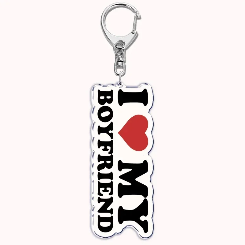 I Love You My Fictional Boyfriend Awesome Girlfriend Keychain Emo Boys Hot Wife Mom Dad Key Ring Keychains Bf Gf Cute Keych