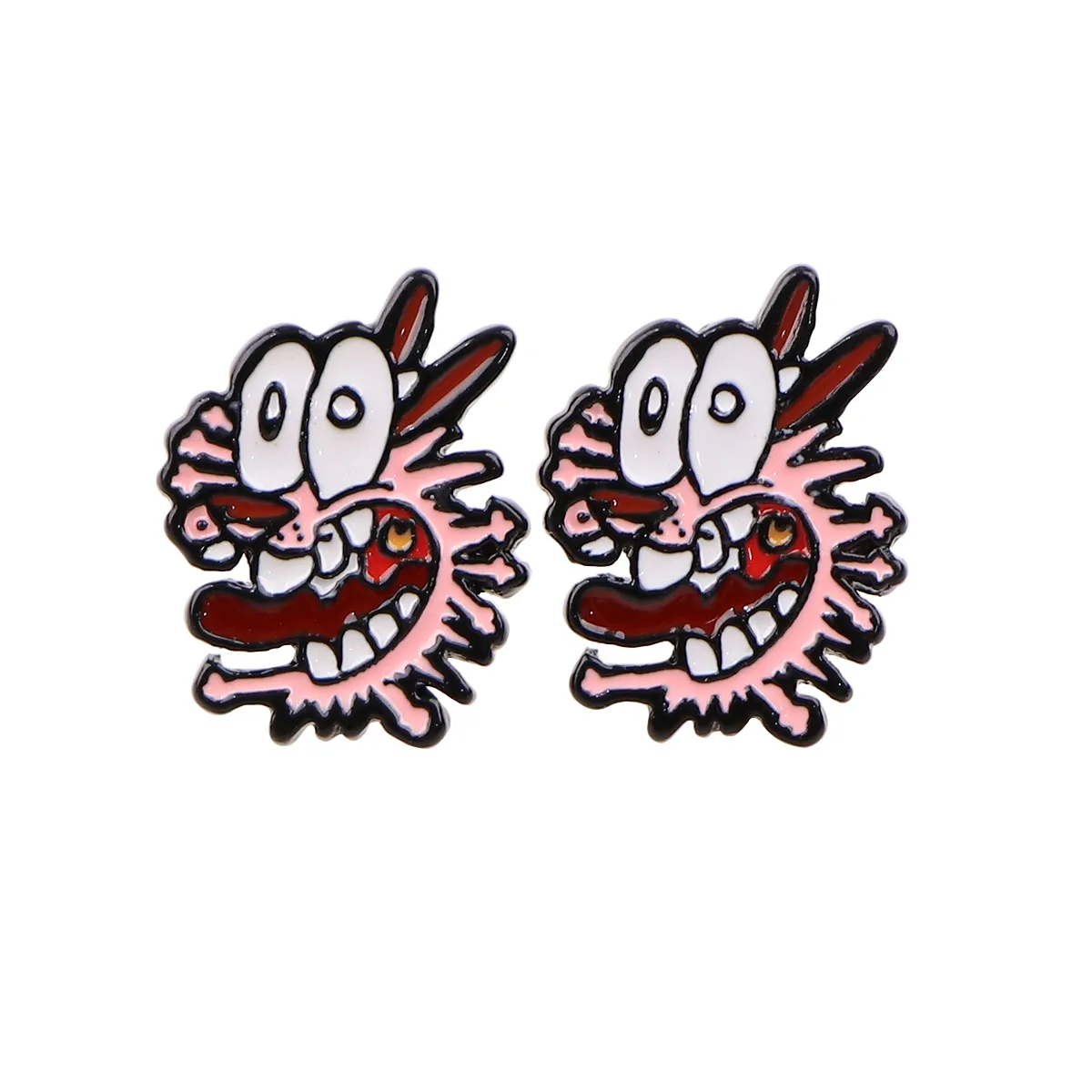 Cute Dog Monster Classic Stud Earrings For Women Girls Enamel Earrings Party Fashion Jewelry Girl Friends Gifts Aaaessories