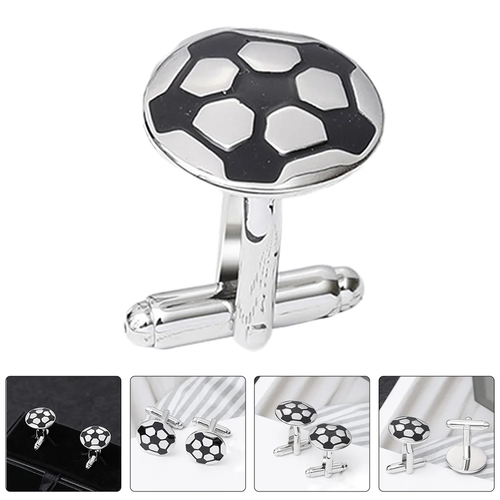 

4 Pcs Clothing Football Cufflinks Bridegroom Costume Copper Suits Studs Buttons