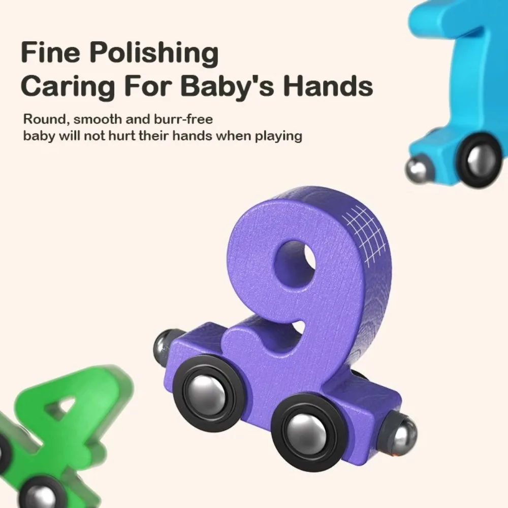 1 set 0-10 numero treno digitale giocattoli magnetici colorati giocattoli educativi precoci assemblaggio pista numero di treno digitale set di treni