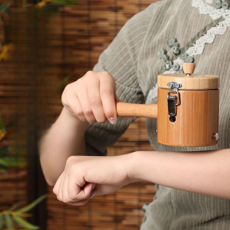 

Hand-held Moxibustion Tools Household Moxibustion Stick Back Anti-ironing Frame Solid Wood Bamboo The Whole Body Moxibustion Box