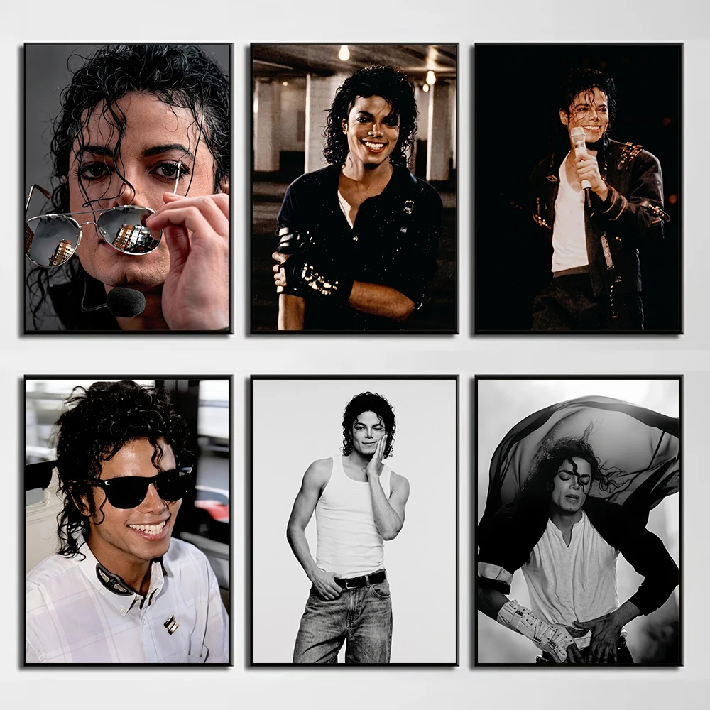 Michael Jackson Porträt King of Pop 1980er Jahre Subway Musikvideos Leinwandgemälde Wandkunst Poster Bild Heimdekoration Wandbild Cuadros