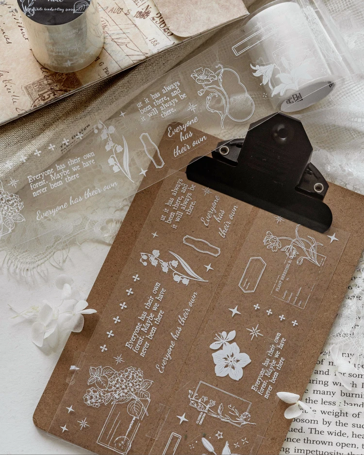 Journal GO 2Mx5cm Notizband mit weißer Tinte, kreatives, schönes Masking-Tape, Aufkleber, Journaling, Scrapbook, Karte, DIY-Briefpapier – Detail 3