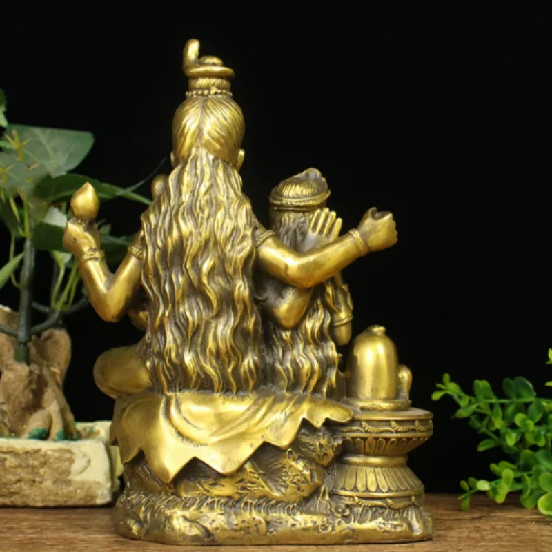 Antique bronze Shiva deity Statue Nepalese Thai style home living room desktop decoration exquisite handicrafts