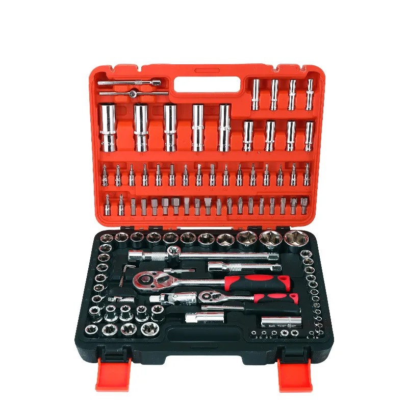 

108PCS Car Tools Box Set Mechanics Wrench Combination Wrench Sets Socket Set Tool Kit Wrench Auto Repair Tools