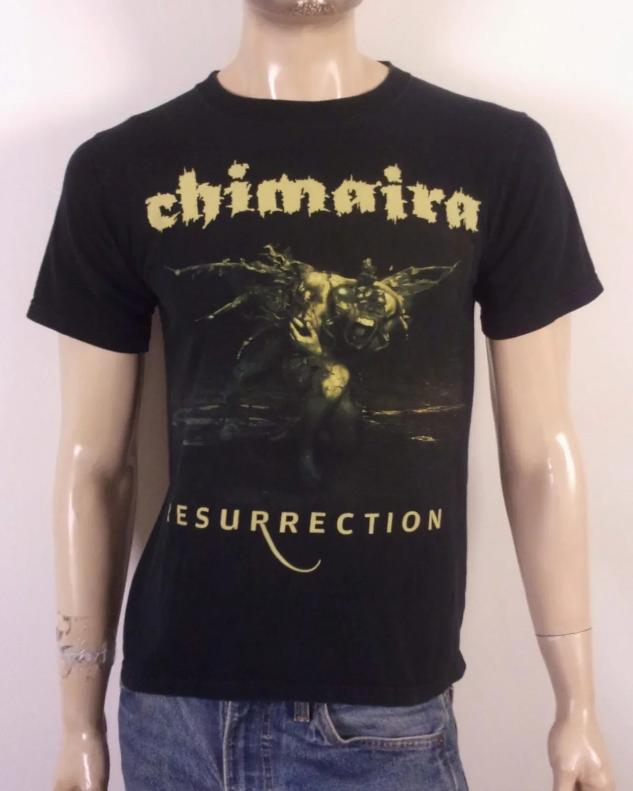vintage 00s Y2K rare Chimaira 2007 Tour TShirt Resurrection Double 2 Sided SZ S