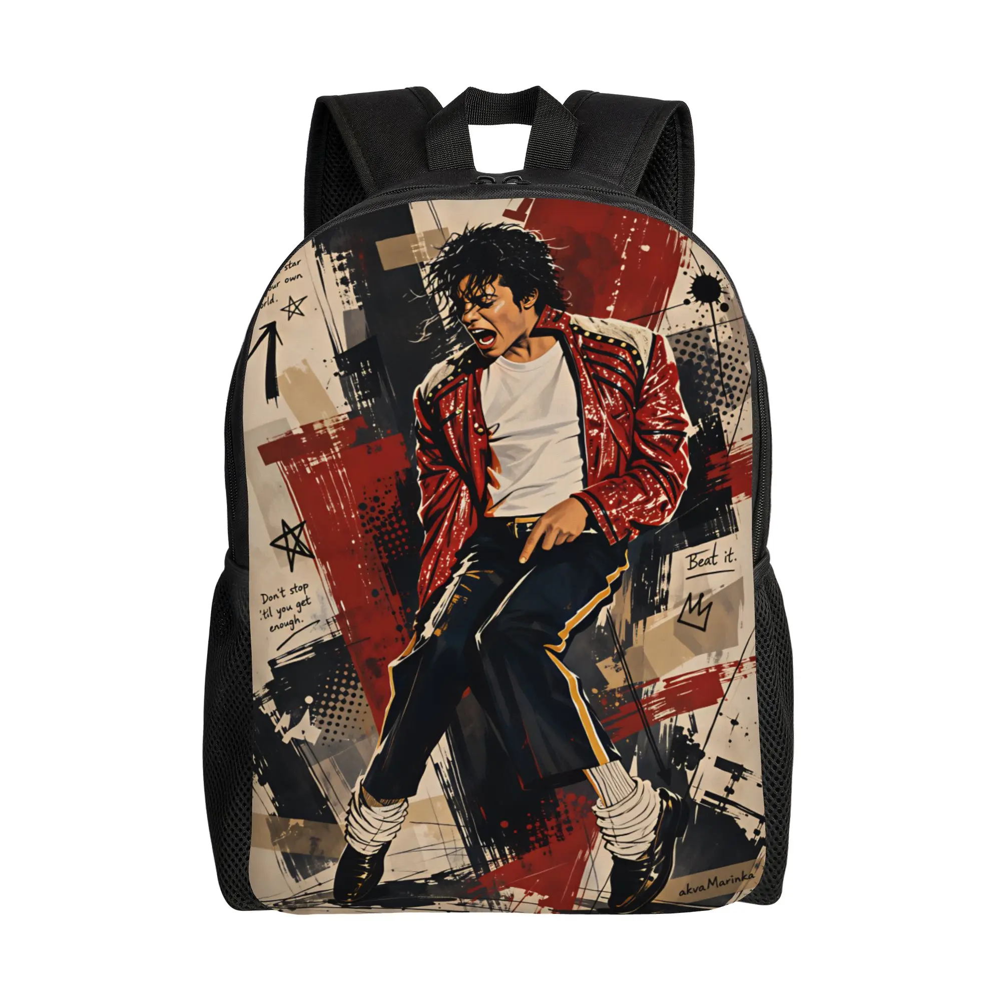 Michael Jackson Backpack  Workout Backpacks Student Cute School Bags High Quality Pattern Rucksack