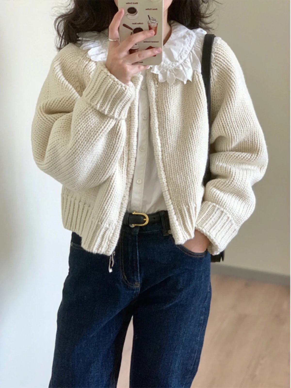 

Spring Autumn Zipper Knitted Sweater Cardigan Women's Loose Comfortable Soft Gentle Outerwear Top round Ne Long Sve