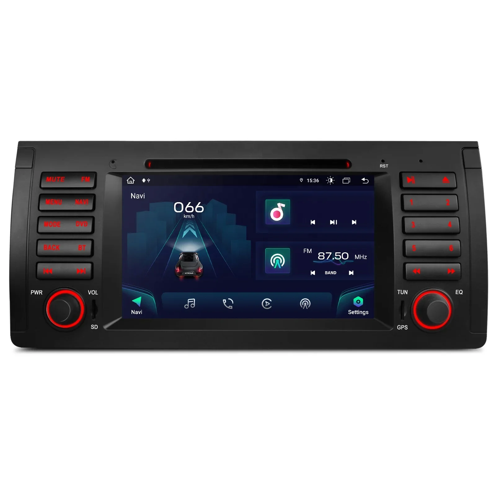 XTRONS 7" Auto Electronics 1din Autoradio Android Car DVD Player For X5 E53 With 4G LTE Carplay Car Stereo