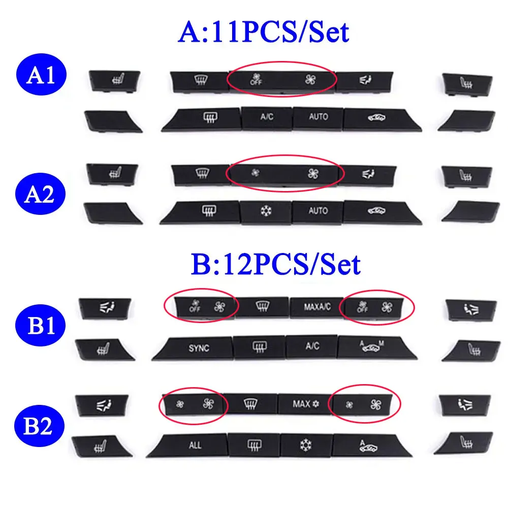 Cubierta de aire acondicionado para salpicadero de coche, botón de Control de calentador de CA para BMW serie 5, 6, 7, X5, X6, F10, F18, F06, F12,