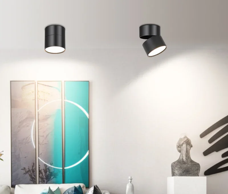 CRI 97 Surface Mounted Folding Rotated LED Downlights 7W 10W 15W 20W 24W SMD5730 Chip Dimmable Ceiling Lamp Spot Light AC90-260V