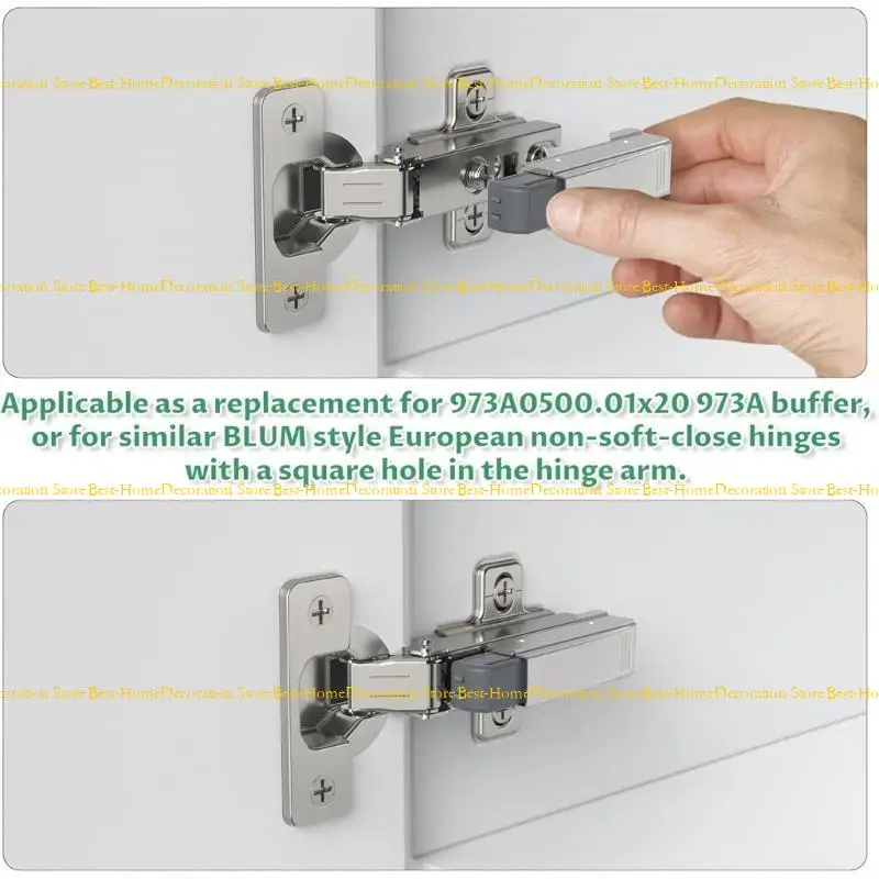 

12PD 4pcs Cabinet Hinges With Quiet Close Feature Nylon Finish Easy Installion