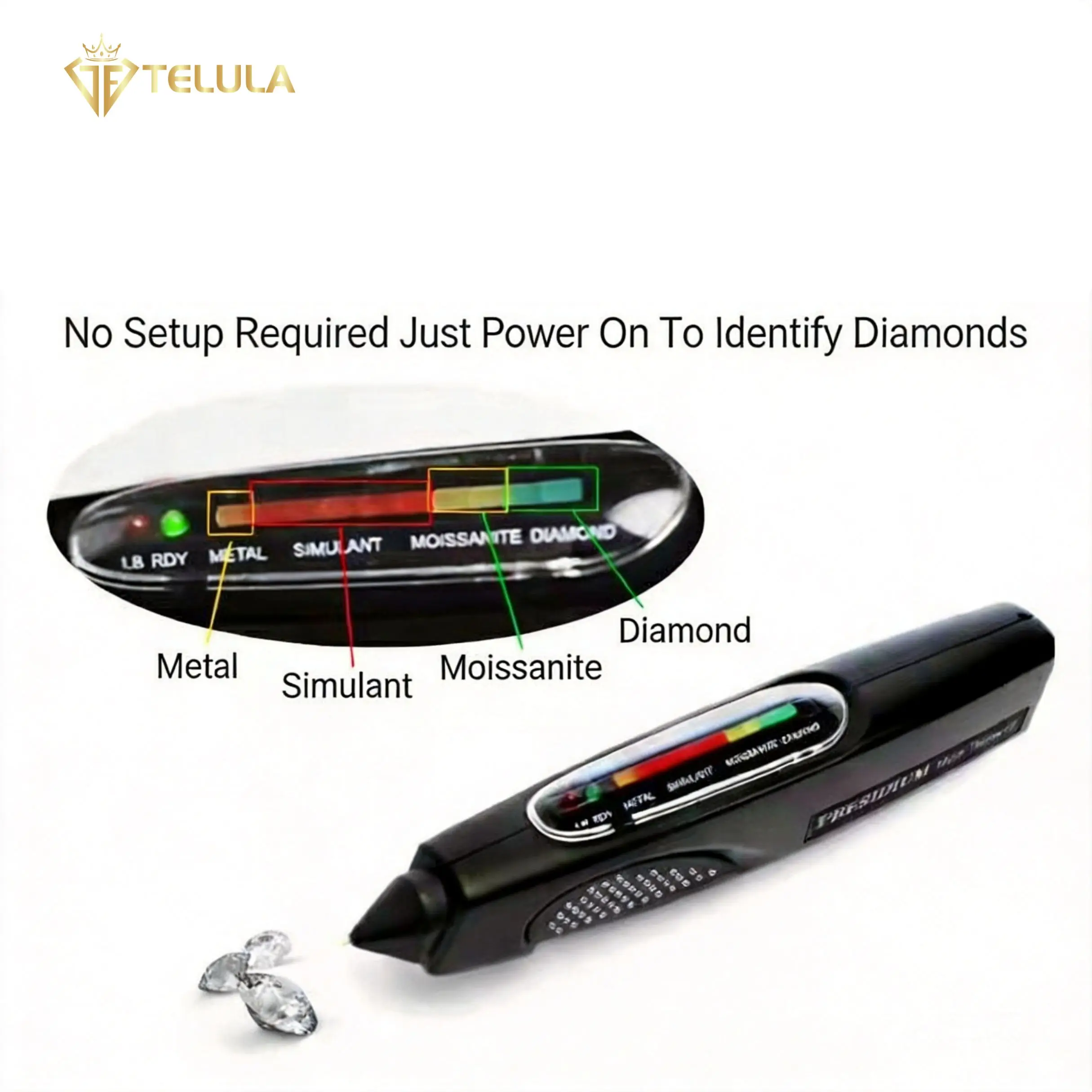 Presidium Multi Tester III Portable Gemstone Diamond Tester Pen Moissanite Stones Presidium Diamond Tester
