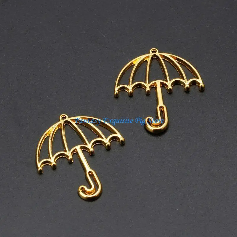 5x إطار مظلة ذهبي مصنوع يدويًا من الراتنج إطار مفتوح فارغ للحرف اليدوية #5