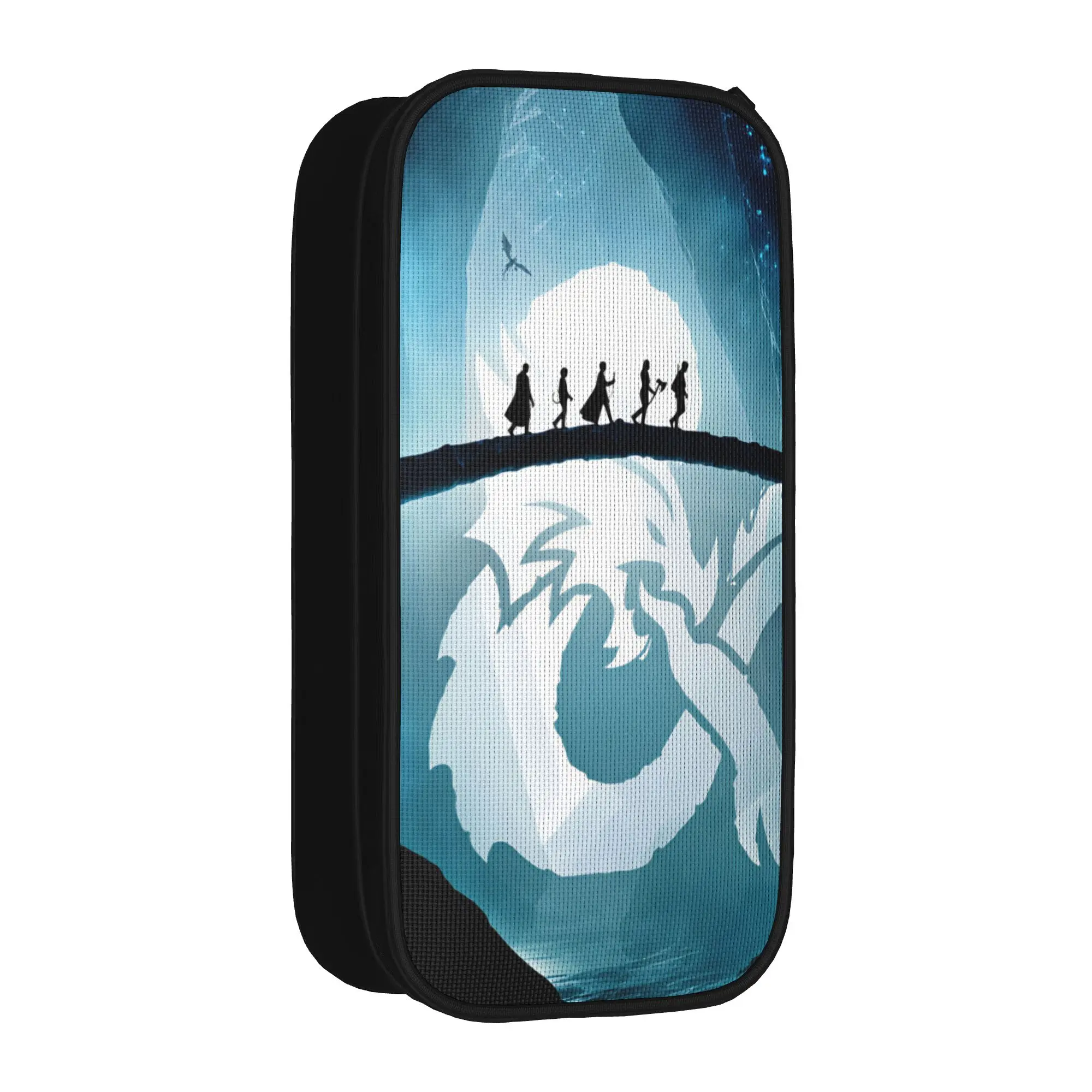 Cool Pencil Case Dungeon Dragon DND Pencil Bag  Back To School Pencil Cases Girls Boys Double Layer Pattern Stationery Organizer