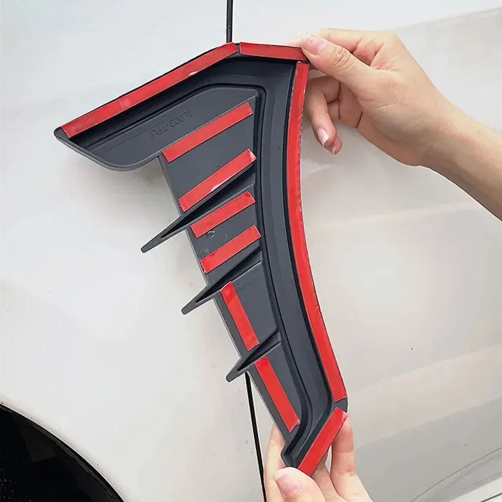 

2Pcs Car Side Gills Flow Fender Shark Gill Sticker 3D Decoration Car Body Door Spoiler Splitter Stickers Modification Accessry