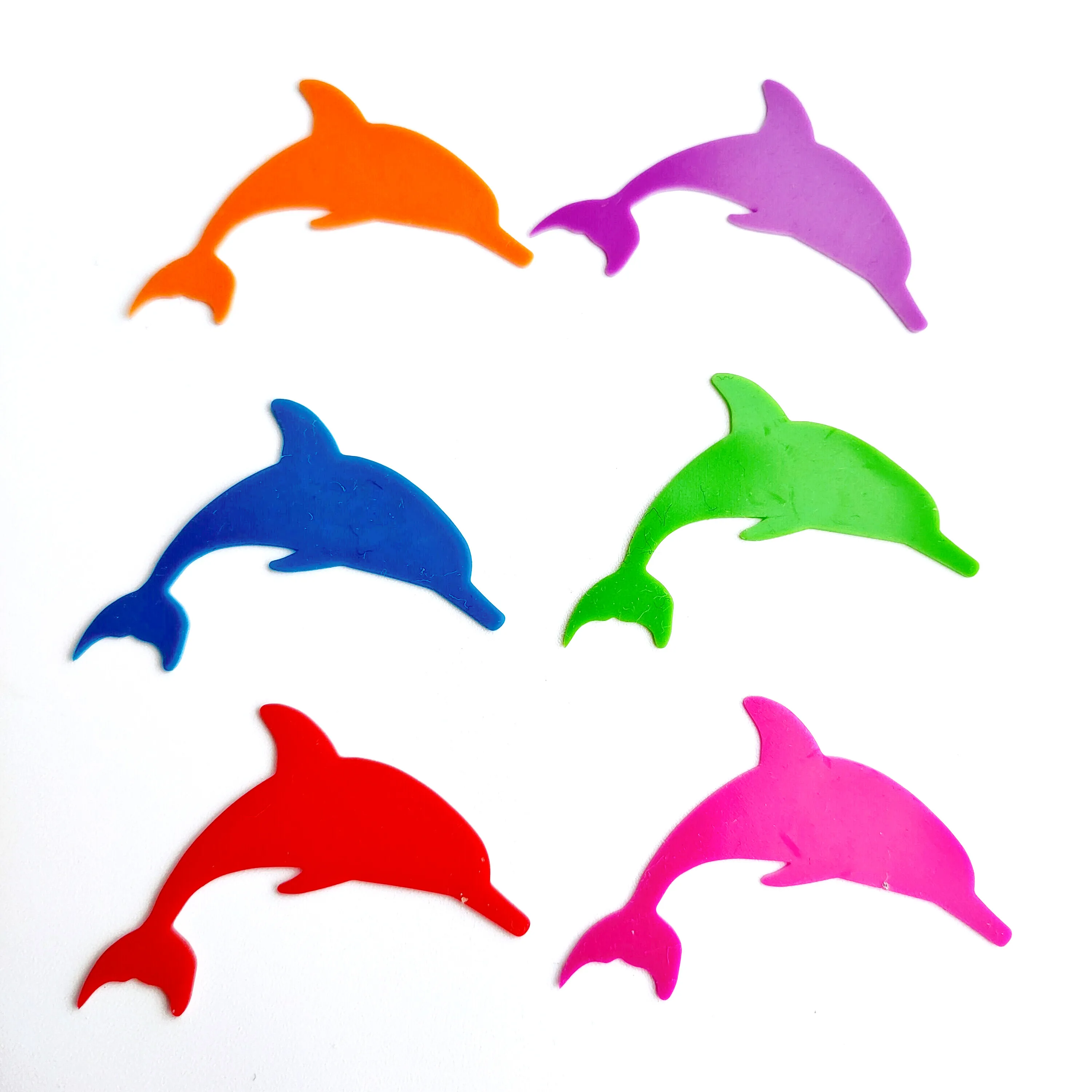 12 Pieces Reusable Sea Animal Cute Dolphin Silicone Sticky Wine Glass Charm Markers Set