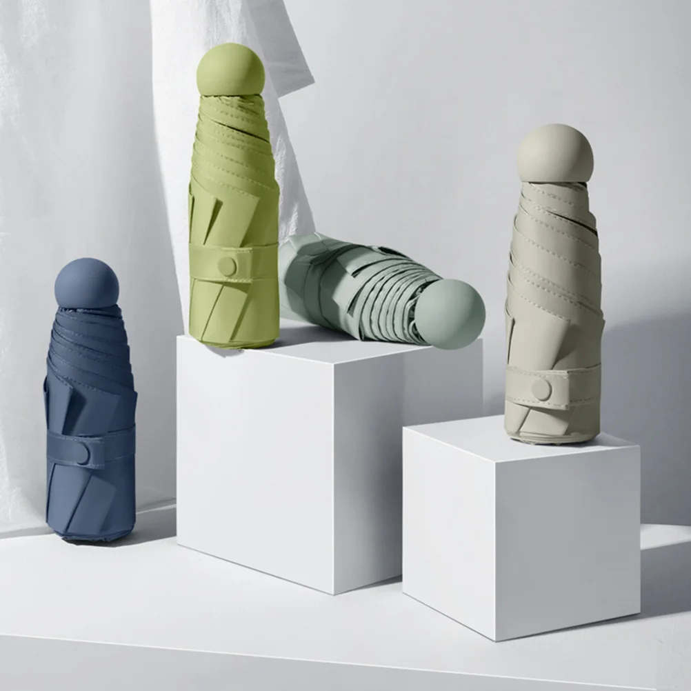 

Mini 8 Ribs Foldable Travel Umbrella Compact Lightweight Sun Protection Rain Umbrella Windproof Durable Small Size For Women