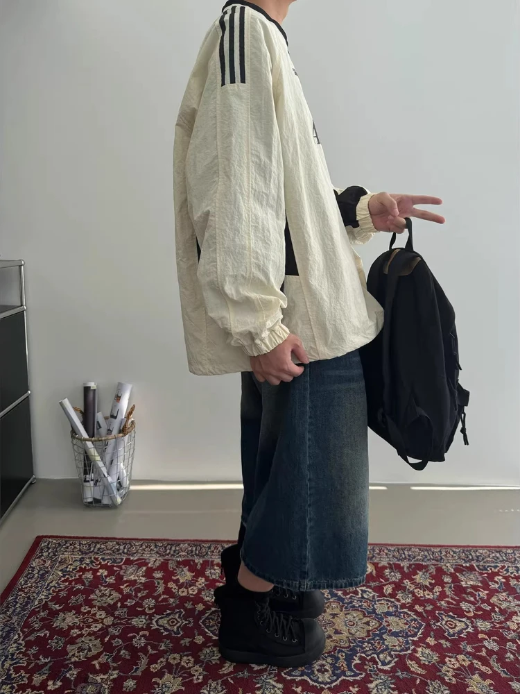 Y2K винтажный свитшот бейсбольный трикотаж женские футболки большого размера ретро американская уличная одежда пуловер корейские модные толстовки унисекс